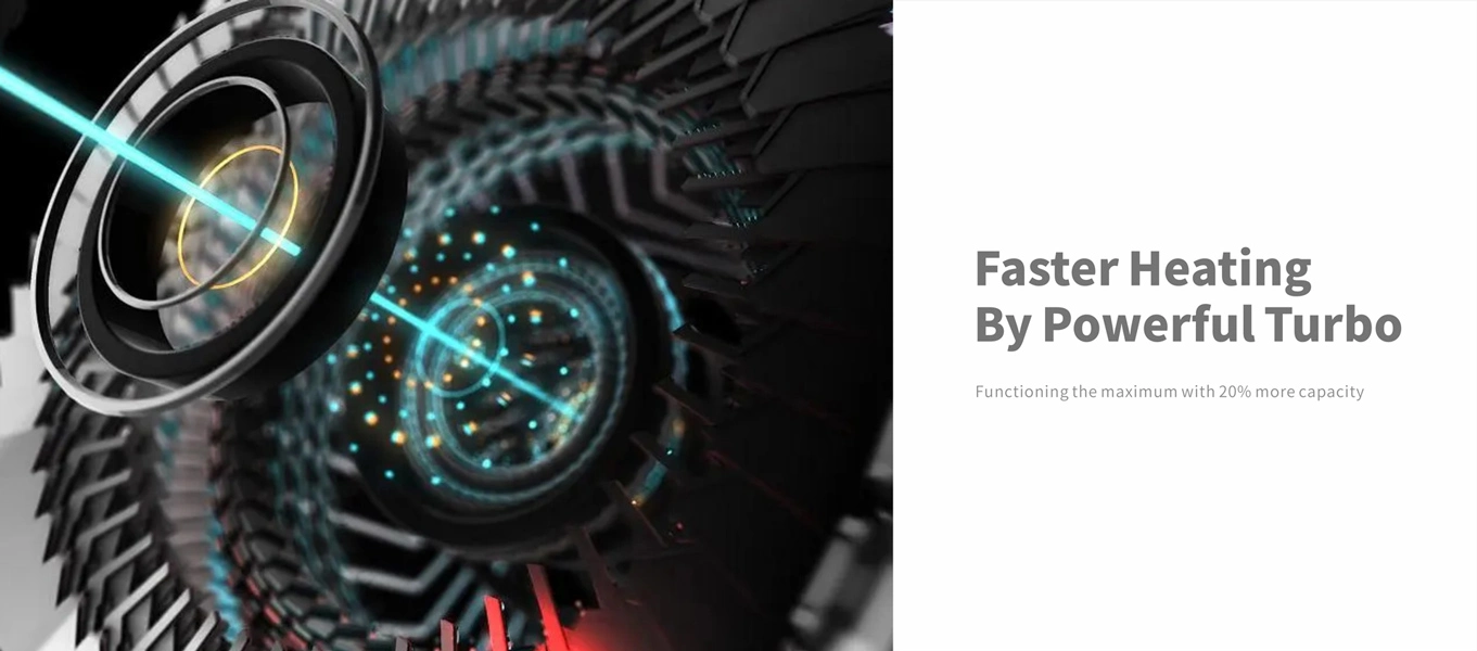 強力なターボによるより速い暖房